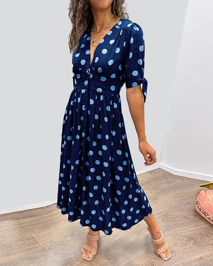 Bailey™ | Elegant Polka Dot Dress
