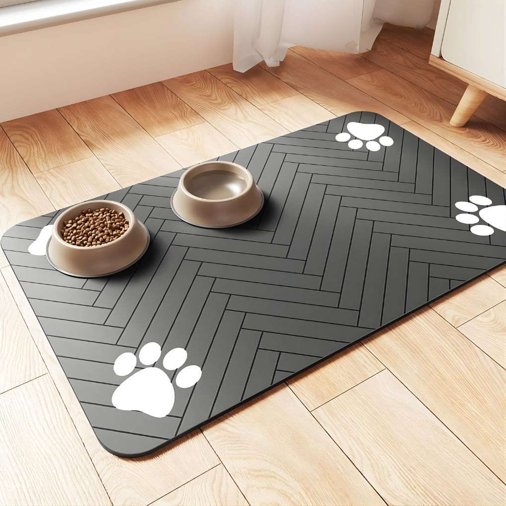 Pet Feeding Mat Absorbent Placemat For Food And Water Bowls - Vonnera