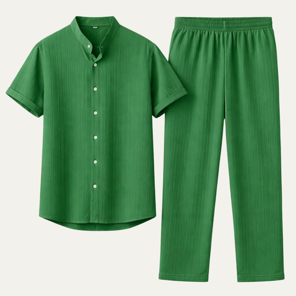 Men's Casual Short Sleeve Shirt Pants Set - Vonnera