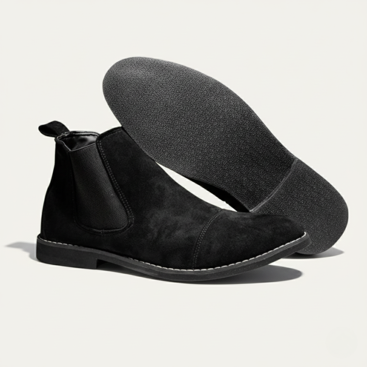 Men's Suede Chelsea Boots Slip On Brown