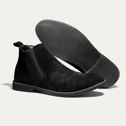 Men's Suede Chelsea Boots Slip On Brown