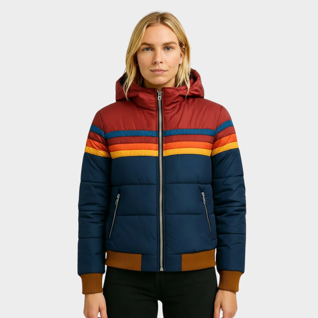 Women's Multicolor Puffer Jacket - Vonnera
