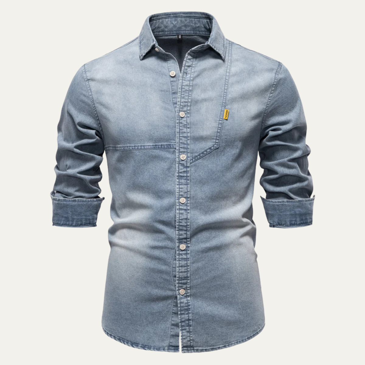 Mens Slim Fit Denim Cowboy Shirt - Vonnera
