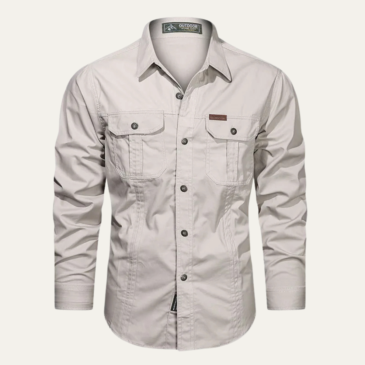 Men's Cotton Cargo Shirt Casual Button Up - Vonnera