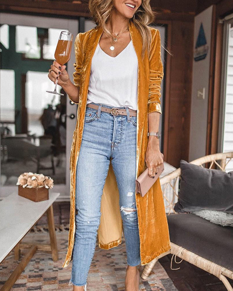 Women's Long Cardigan Lightweight Duster Coat - Vonnera