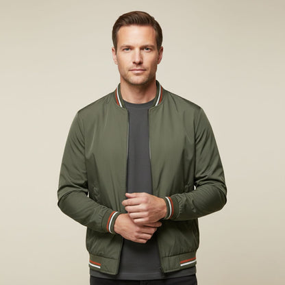 Men's Slim Fit Bomber Jacket Casual Zip Up
