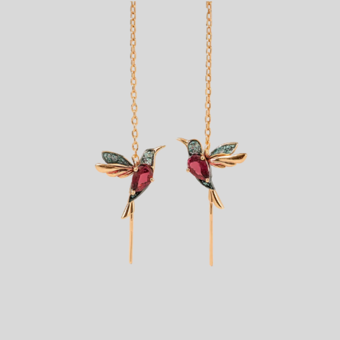 Women's Hummingbird Drop Earrings - Vonnera