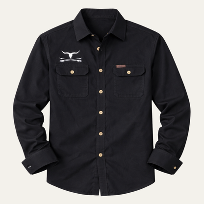 Men's Western Cowboy Print Casual Shirt - Vonnera