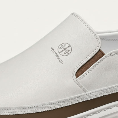 Men's Slip On Shoes Leather Brown