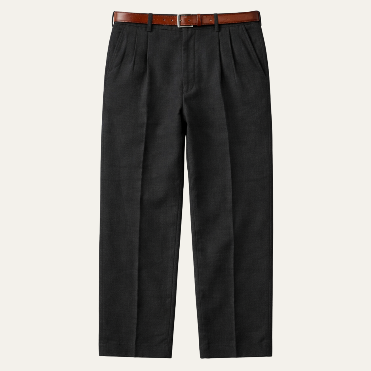 Men's Vintage Pleated Straight Pants Casual Cotton - Vonnera