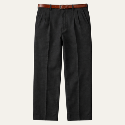 Men's Vintage Pleated Straight Pants Casual Cotton - Vonnera