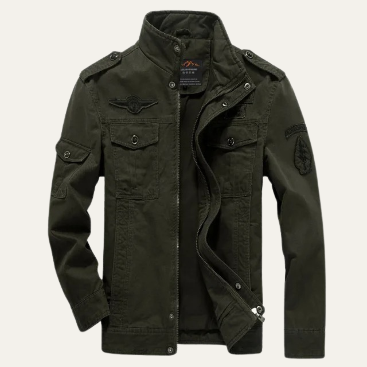 Men's Military Cargo Jacket Stand Collar - Vonnera