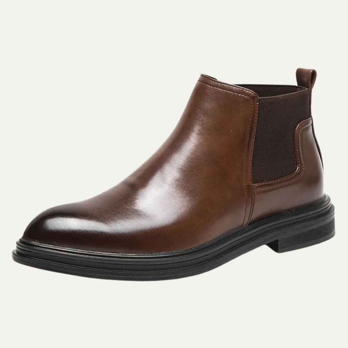 Men's Chelsea Leather Ankle Boots Black - Vonnera