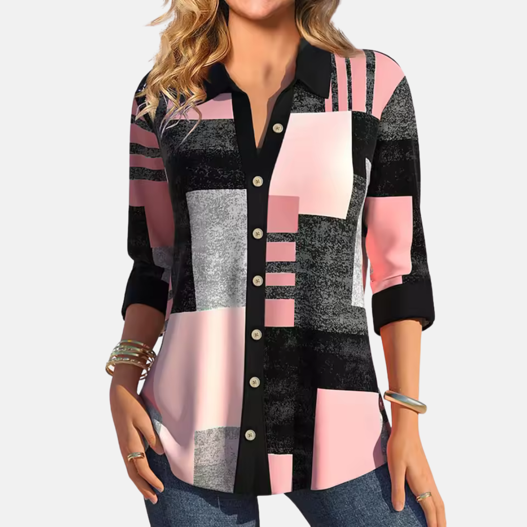 Women's Check Pattern Blouse - Vonnera