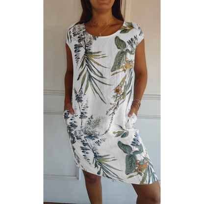 Women's Round Neck Casual Dress - Vonnera