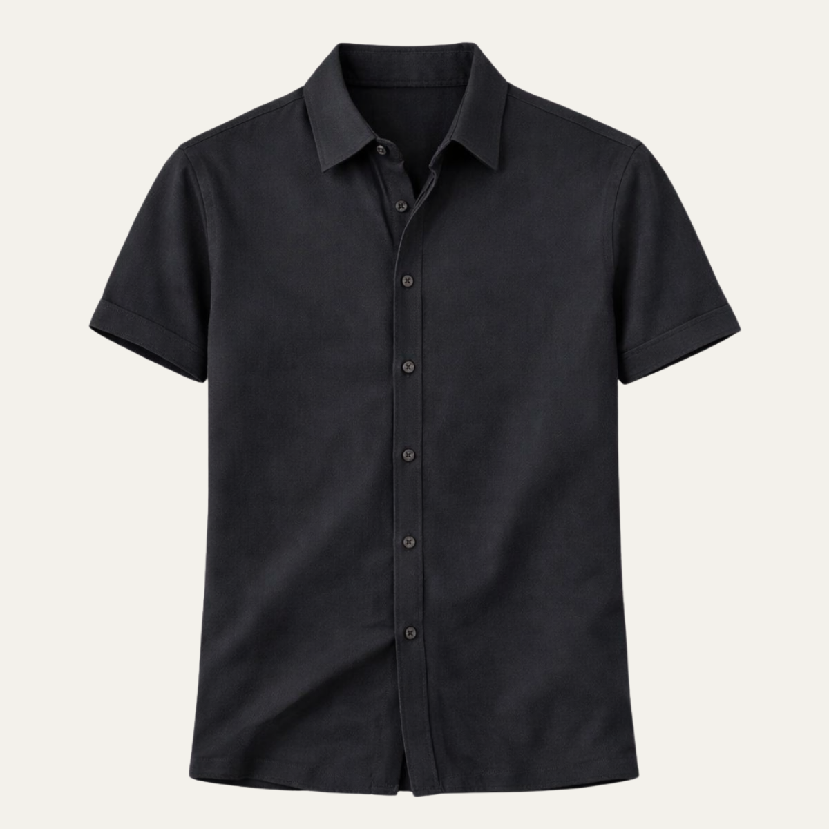 Men's Casual Button-Up Shirt Solid Color - Vonnera