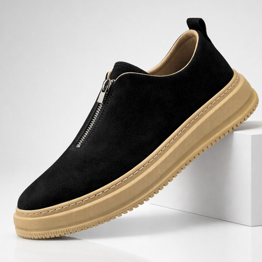 Hudson Men's Suede Zip Sneakers - Vonnera