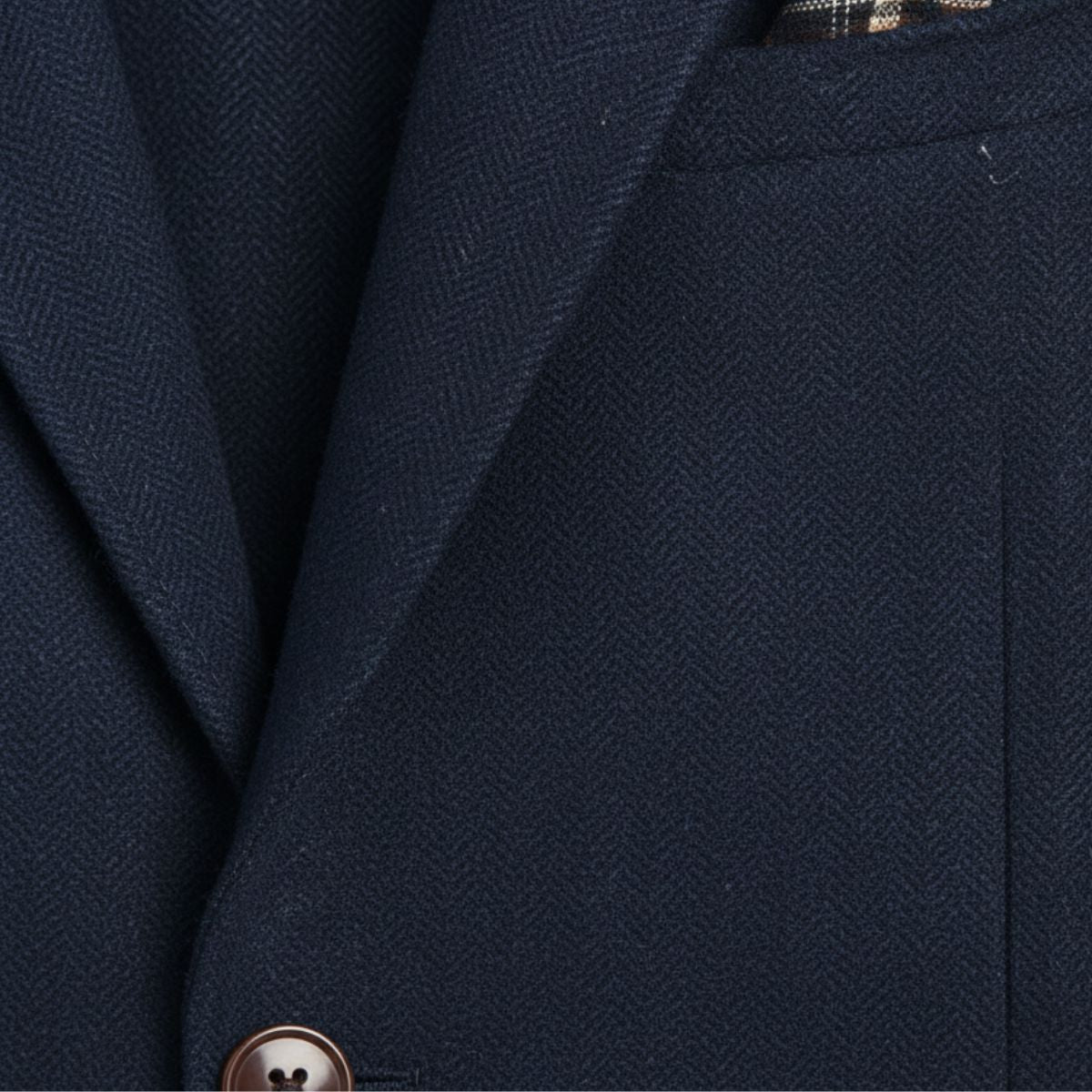 Men's Wool Tweed Blazer Jacket Herringbone Pattern