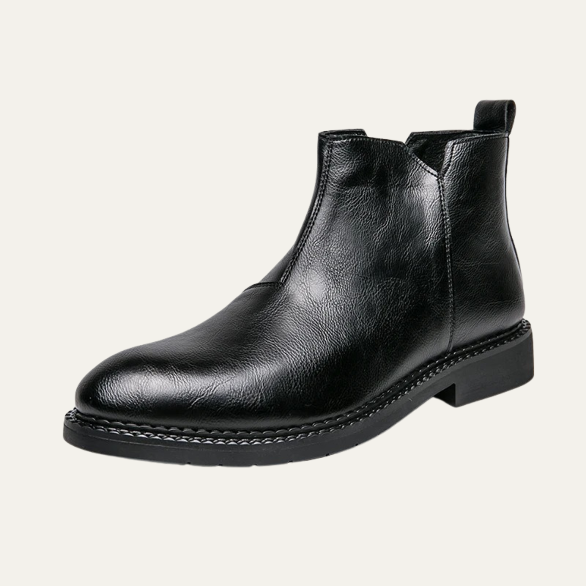 Men's Leather Ankle Boots Classic Red - Vonnera