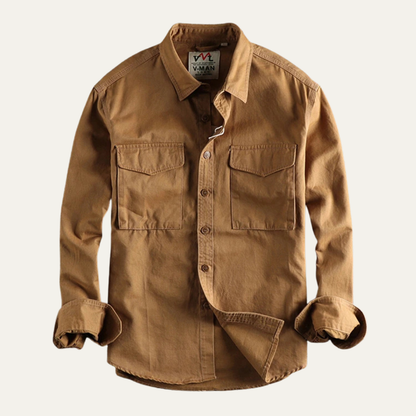 Men's Safari Shirt Button Up Casual Cotton - Vonnera