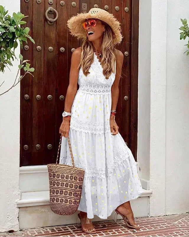 Women's Long Printed Maxi Dress - Vonnera