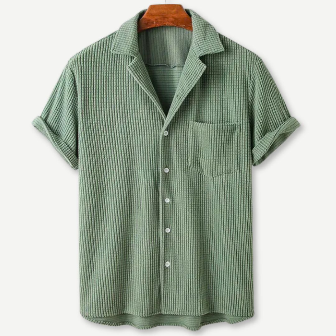 Relaxed Fit Waffle Knit Shirt - Vonnera