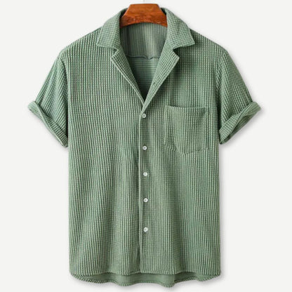 Relaxed Fit Waffle Knit Shirt - Vonnera
