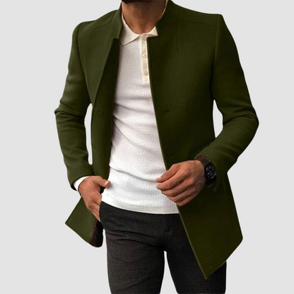 Men's Classic Long Coat Timeless Elegance - Vonnera