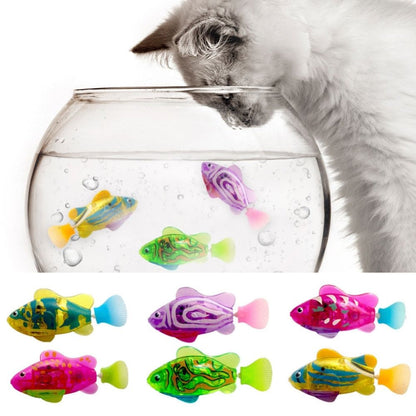 Interactive Cat Toy Set Realistic Swimming Motion Light - Vonnera