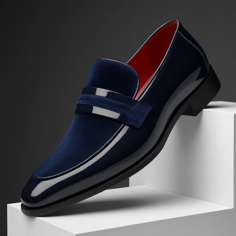 Men's Italian Leather Penny Loafers - Vonnera