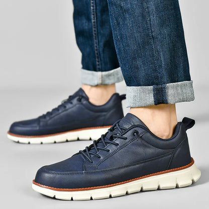 Men's Lace-Up Sneakers Rounded Toe