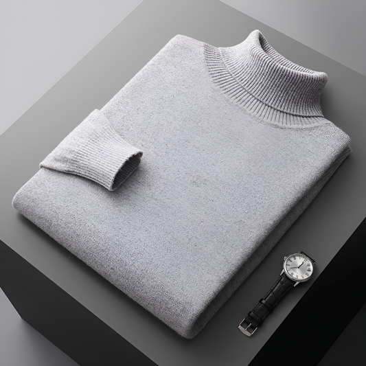 Men's Fine Wool Turtleneck Sweater - Vonnera