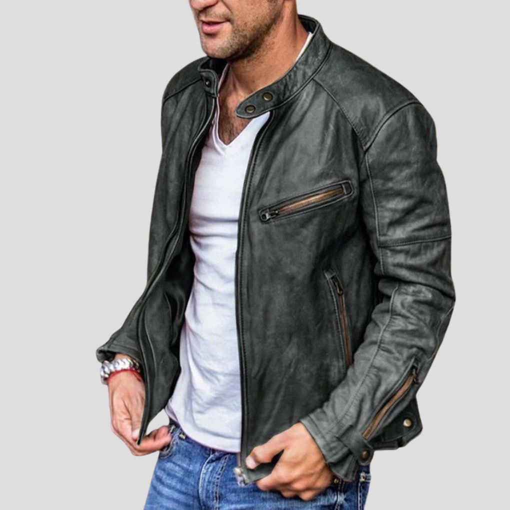 Men's Stand Collar Jacket Everyday Wear - Vonnera