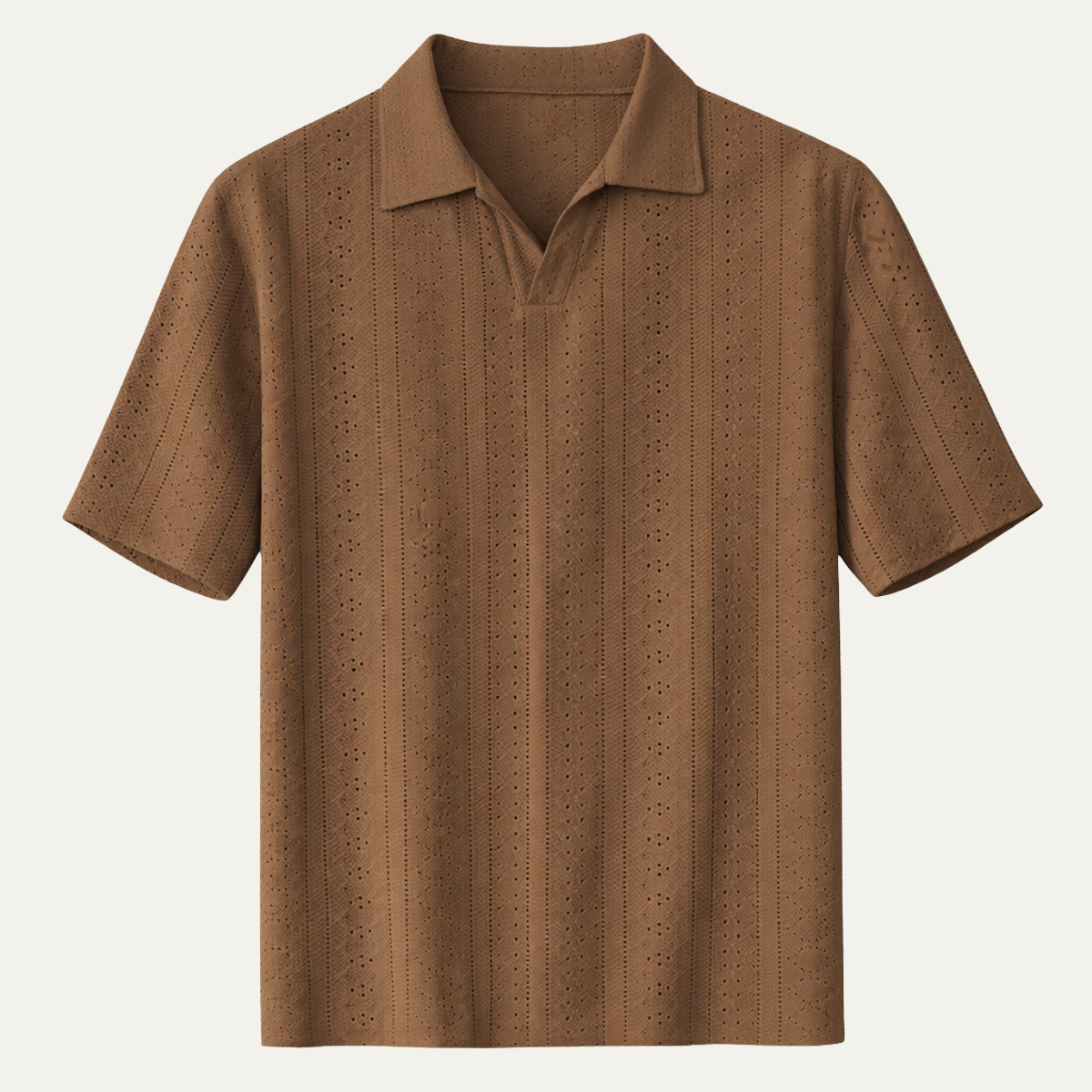 Men's Textured Knit Polo Shirt - Vonnera
