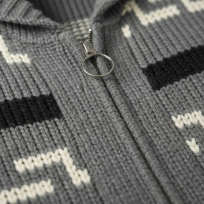 Men's Vintage Knit Cardigan Thick Shawl Collar Winter