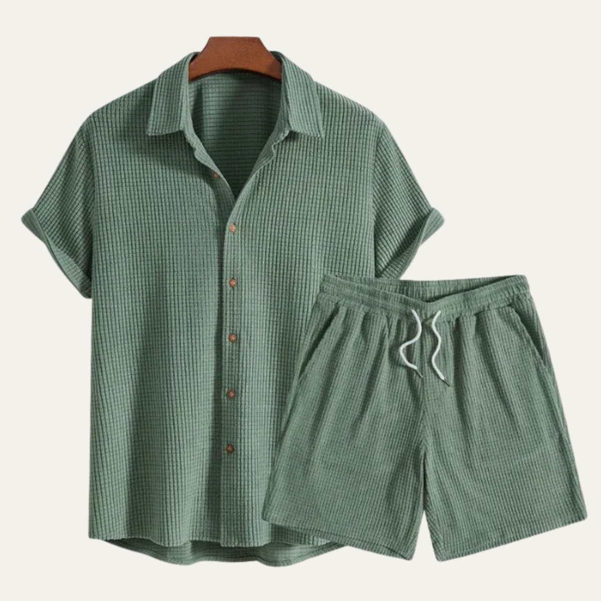 Men's Summer Casual Shirt And Shorts Set - Vonnera