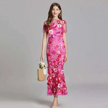 Women's Embroidered Lace Prom Dress - Vonnera