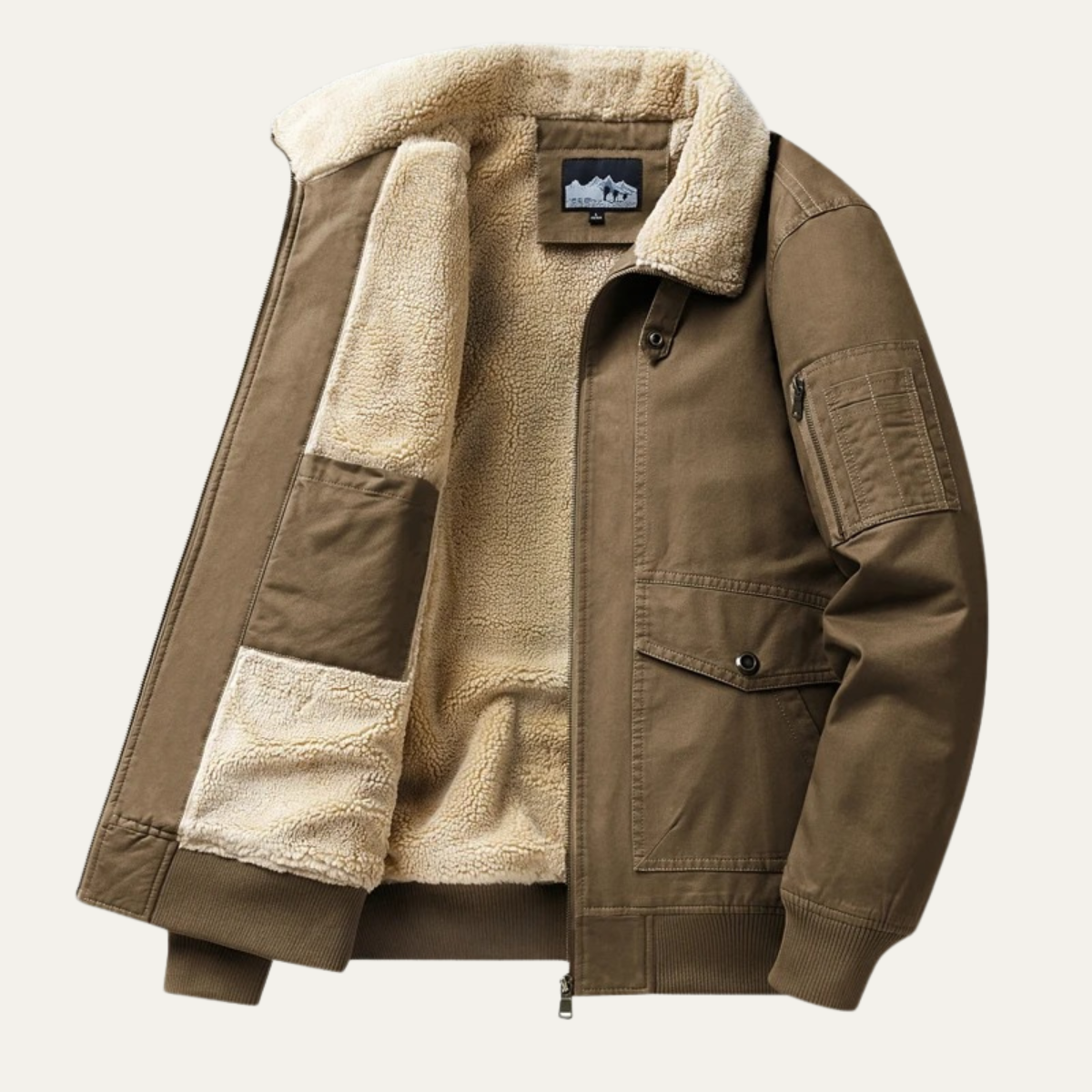 Men's Fleece Bomber Jacket Warm Winter - Vonnera