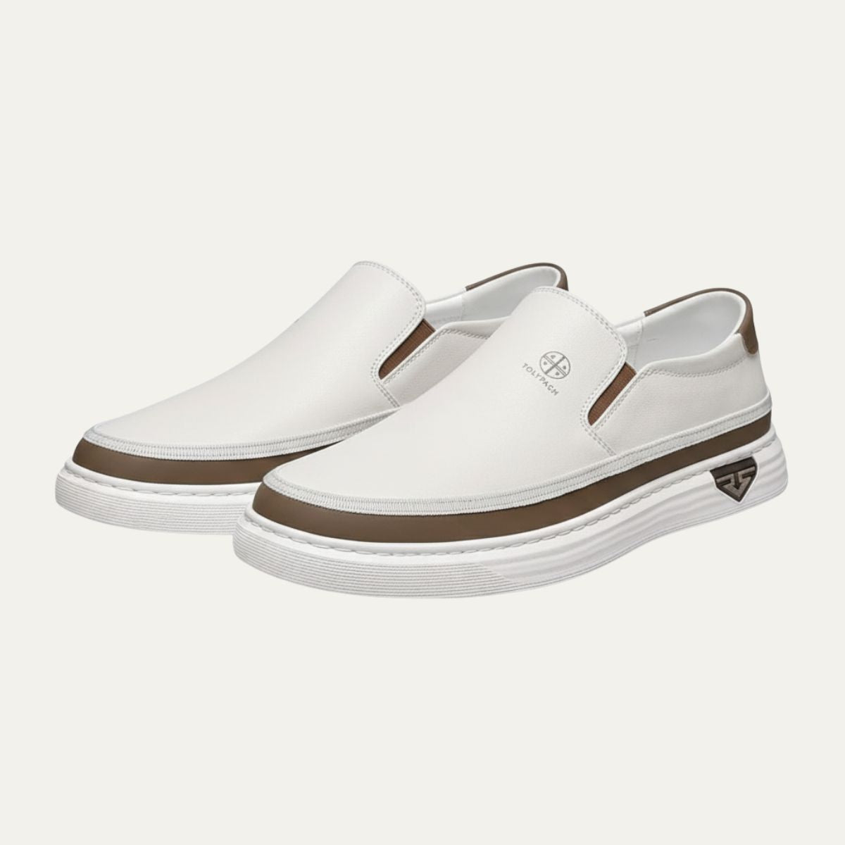 Men's Slip On Shoes Leather Brown - Vonnera