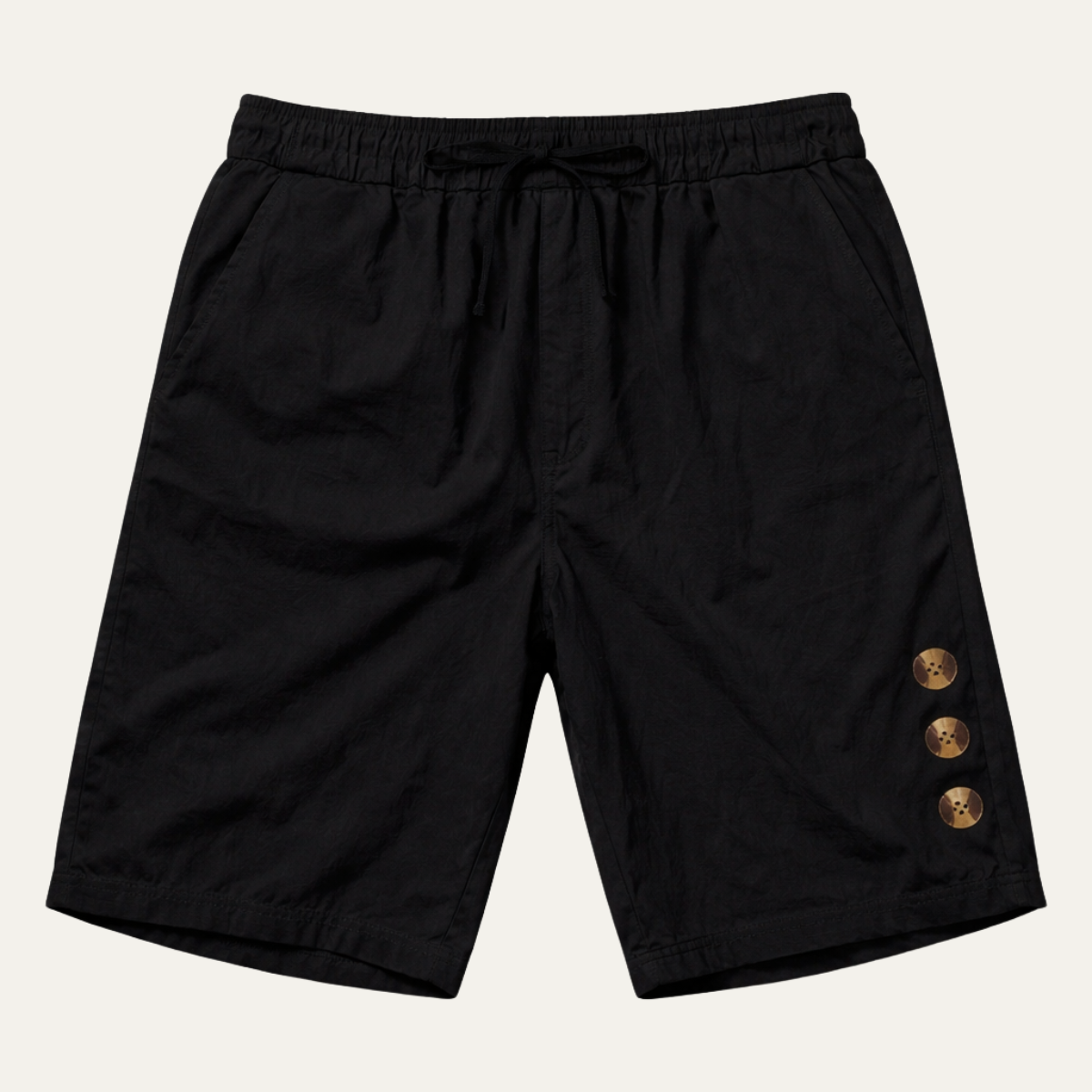 Men's Summer Shorts Cotton Drawstring Beige - Vonnera
