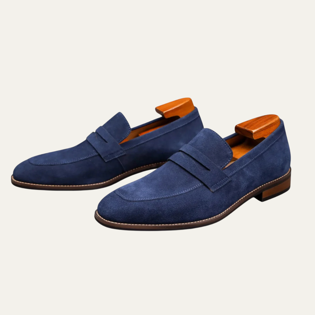 Men's Suede Penny Loafers Comfort Brown - Vonnera
