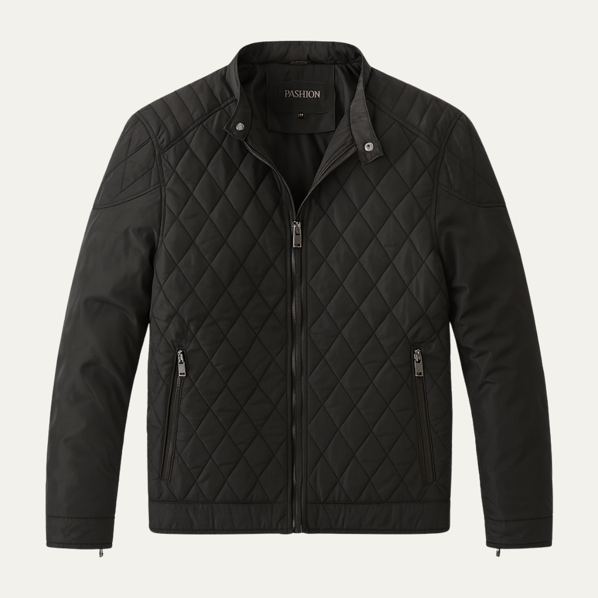 Crestfall Men's Quilted Jacket Warm Padded Zip Up - Vonnera