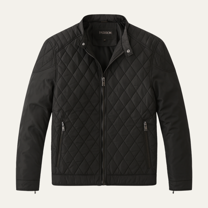 Crestfall Men's Quilted Jacket Warm Padded Zip Up - Vonnera