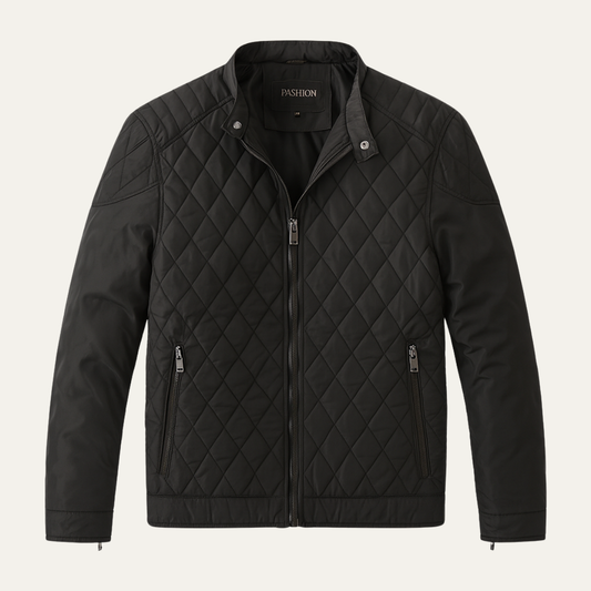 Crestfall Men's Quilted Jacket Warm Padded Zip Up - Vonnera