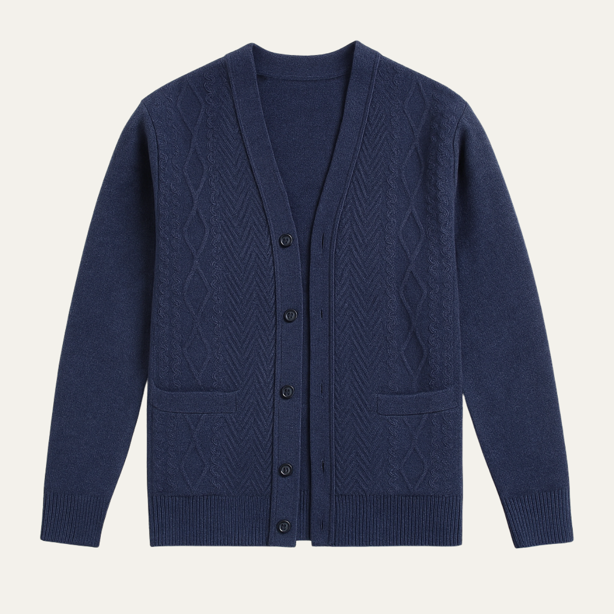 Men's V Neck Knitted Cardigan - Vonnera