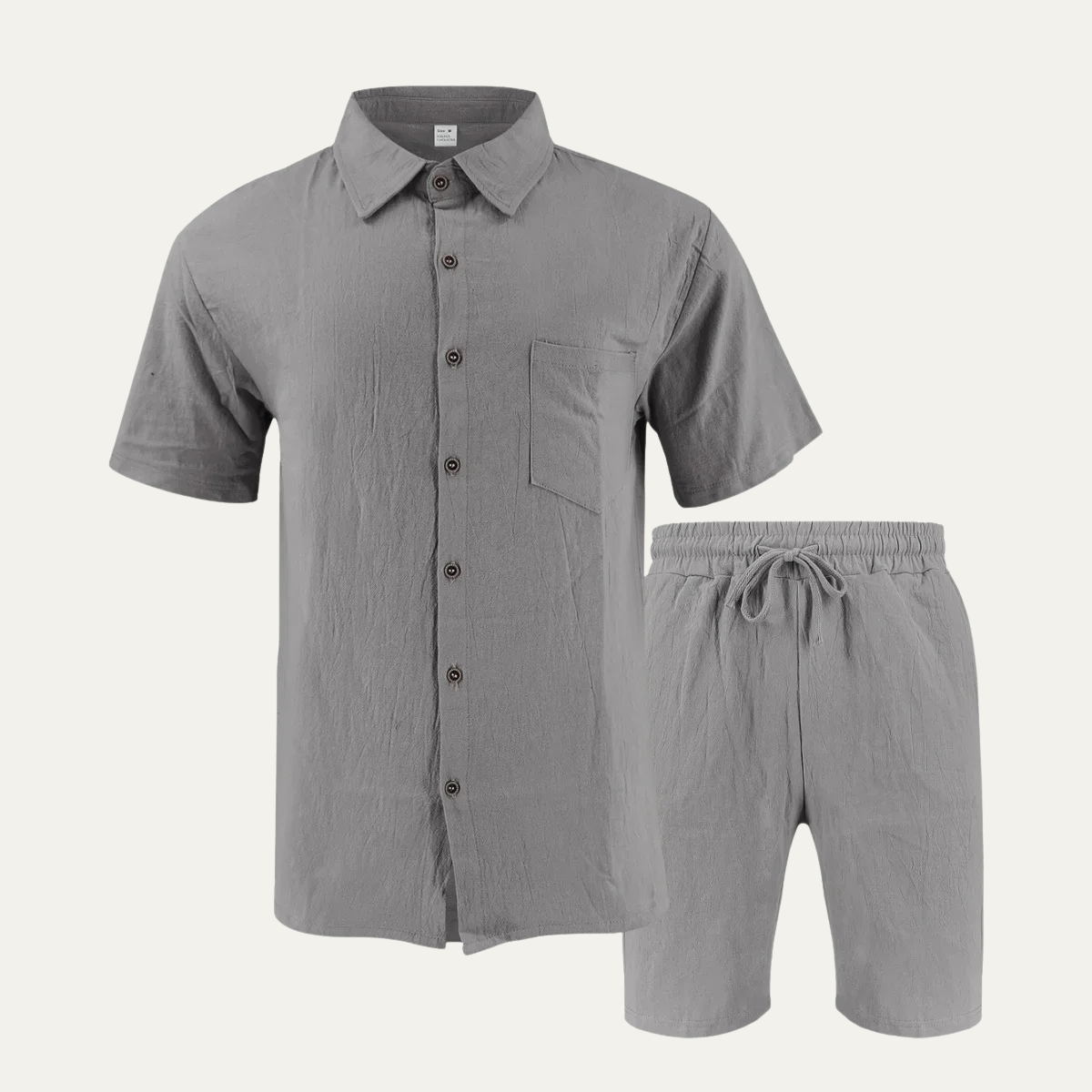 Men's Retro Beach Shirt And Shorts Set - Vonnera