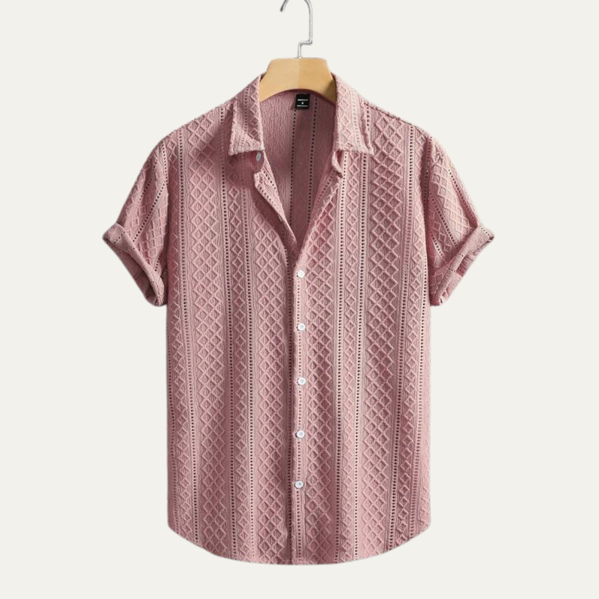 Men's Textured Button Up Shirt - Vonnera