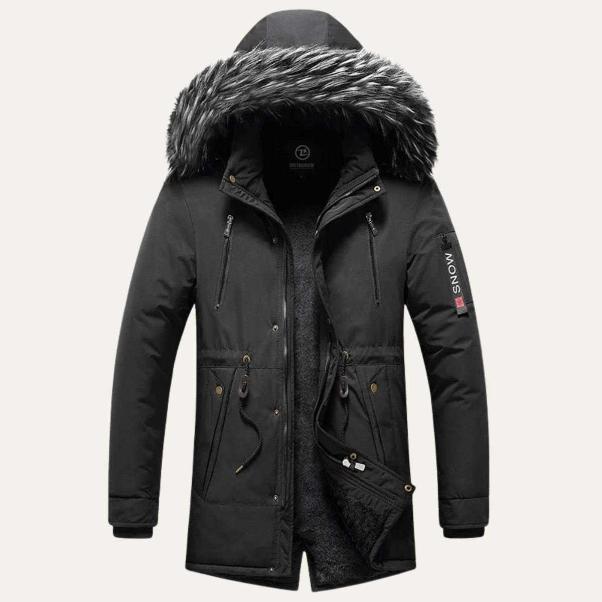 Ragusa Men's Detachable Fur Hooded Winter Jacket - Vonnera