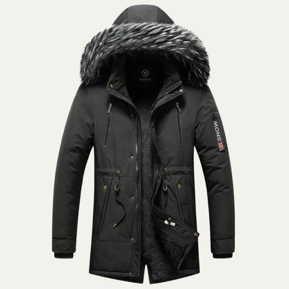 Ragusa Men's Detachable Fur Hooded Winter Jacket - Vonnera