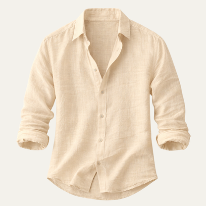 Men's Cotton Linen Beach Shirt - Vonnera